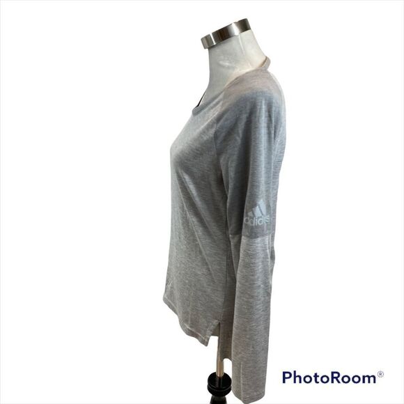 Ladies adidas Climalite Long‎ Sleeved Two Tone Grey Sweatshirt Size Medium - Picture 5 of 11